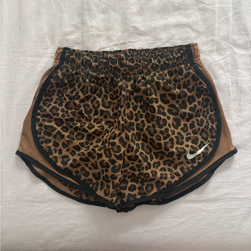 Nike Leopard Glitter Tempo Dri-FIT Mid-Rise Brief-Lined Running Shorts